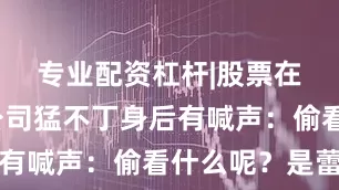 专业配资杠杆|股票在线配资公司猛不丁身后有喊声：偷看什么呢？是蕾